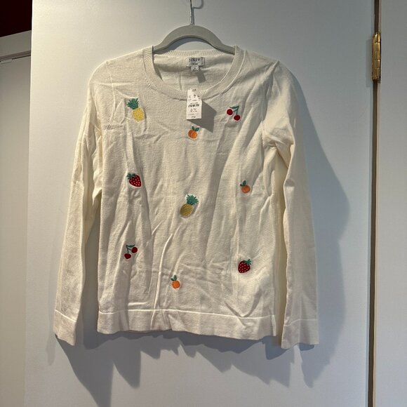 J. Crew Factory Fruit Teddie Sweater NWT - Picture 2 of 5